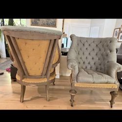 Set Of 2 Soft Surroundings Fontaine Wingback Chairs