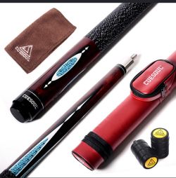 Cuesoul 58 inch 19oz 1/2 maple billiard stick pool cue set NEW