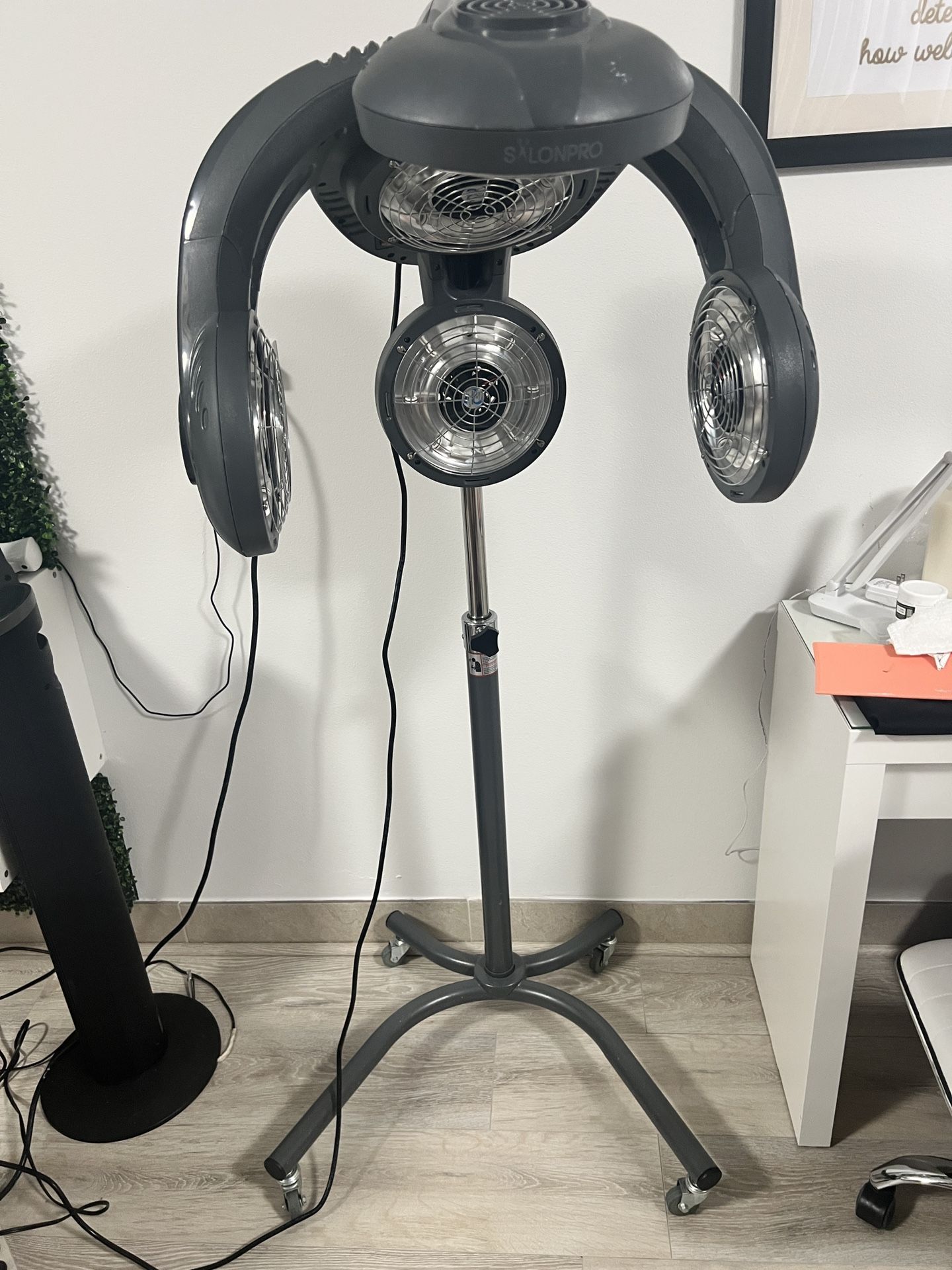 SalonPro Multi-Zone+ Professional Infrared Hair Color Processor & Multi-Function Dryer Accelerator w/ Rolling Base - Grey