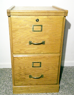 Wood File Cabinet with 2 Drawers Plus File Folders and Rails