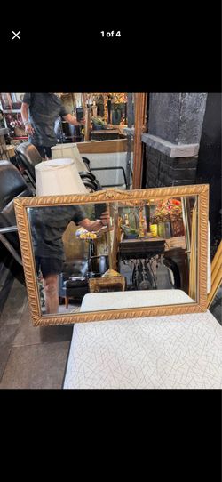 Antique solid wood mirror 29 by 21