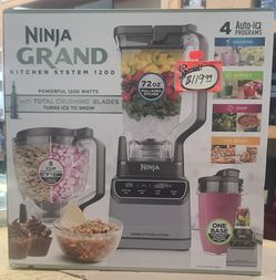 Ninja Kitchen System All-in-One, 72oz Pitcher, 8-Cup, 1200W, Grey, BR601AMZ