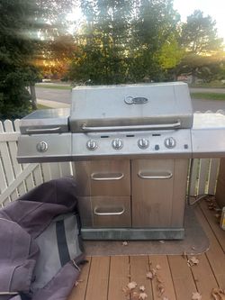 Free! Stainless Steel Gas Grill with Side Burner