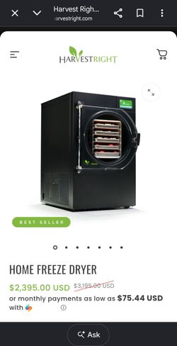 Harvest right medium freeze dryer