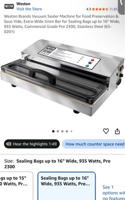 Weston Pro 2300 Commercial Vacuum Sealer