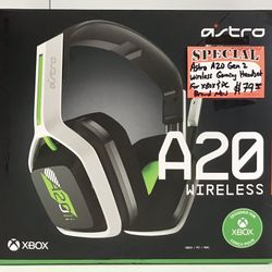 Astro A20 Gen 2 Wireless Gaming Headset For XBOX & PC Brand New 