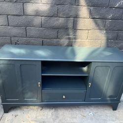 Dark Green Tv Stand With Storage 