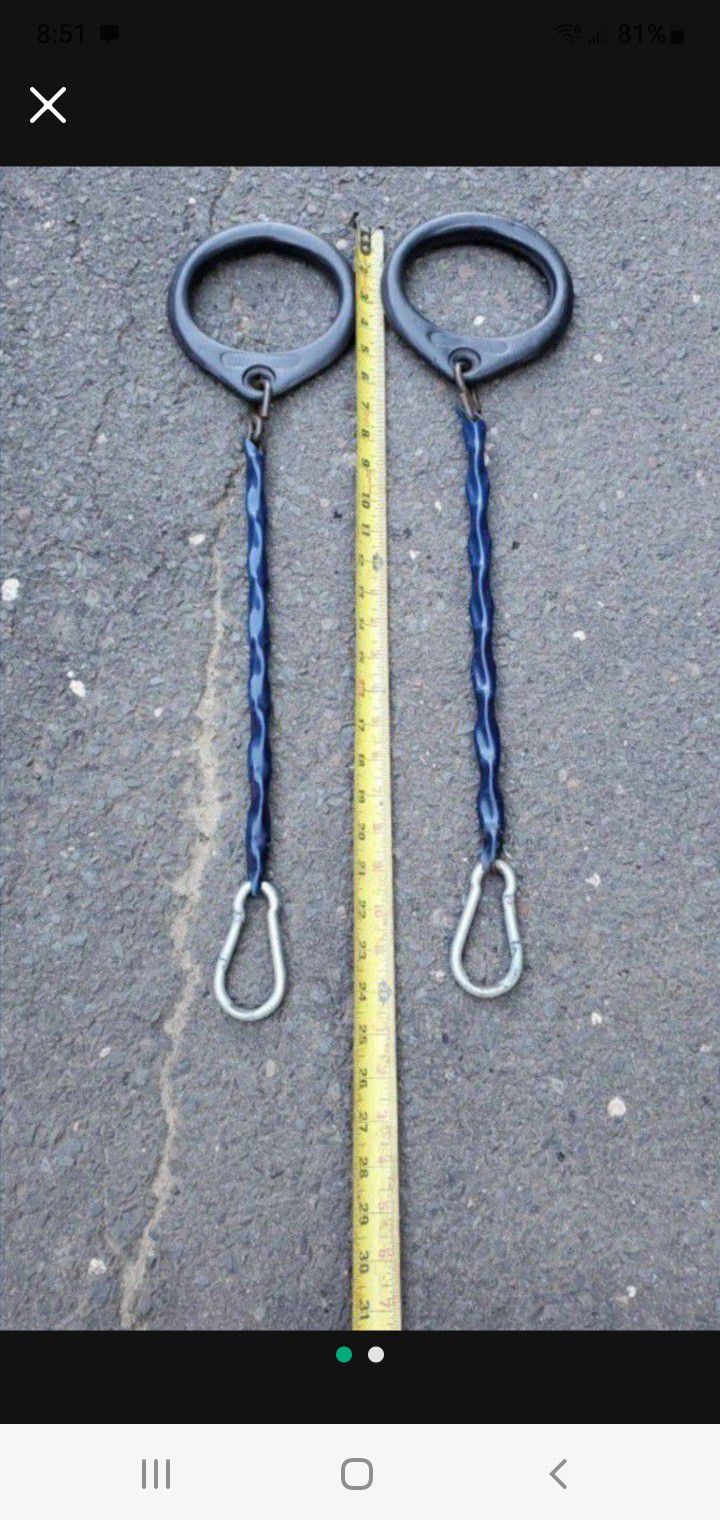 Swing set chains with handles