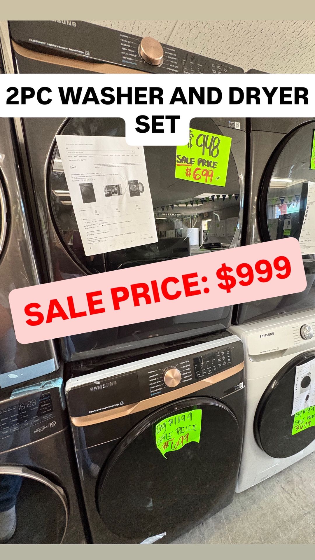 Samsung Washer And Dryer Set Front Load 