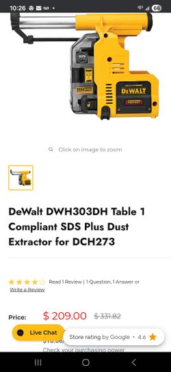 Brand New DeWalt Dust Extractor Attachment For Rotor Hammer