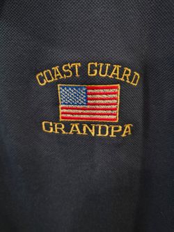 Coast Guard Grandpa Blue Polo Short Sleeve Shirt CL