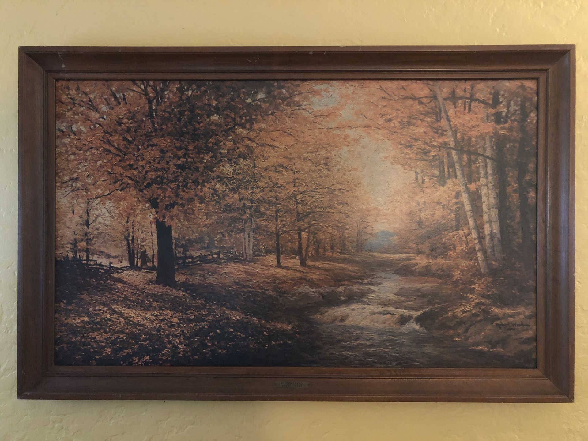 Vintage Robert Wood “Autumn Leaves” Lithograph 1950’s for Sale in