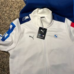 BMW M3 White Zip Up Jacket Size Small