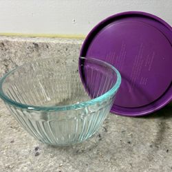 Pyrex Ribbed Glass Bowl