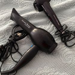 Con Air Automatic Hair Curler &  Baby Bliss Ceramic Hairdryer