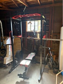 Home Gym Setup/ Squat Rack with Cable Pulley