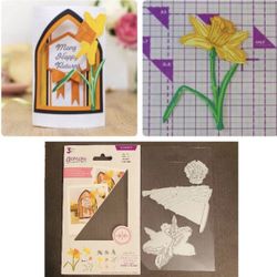 2 Sided Daffodil Easter/Spring 3PC Die Cuts