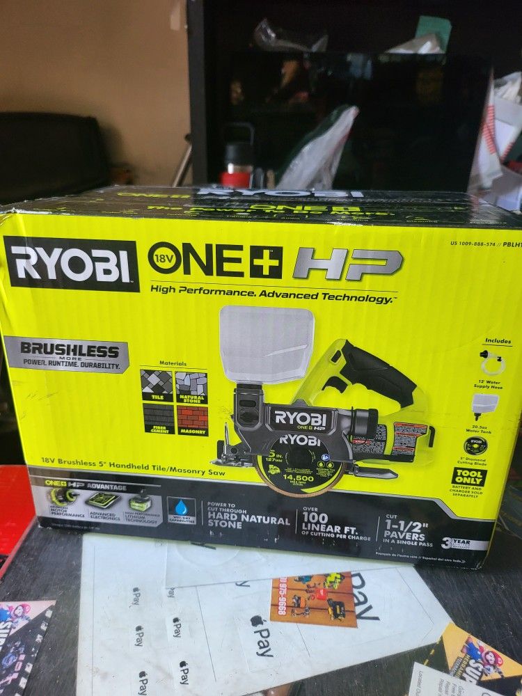 RYOBI
ONE+ HP 18V Cordless Handheld Wet/Dry Masonry Tile Saw (Tool Only)