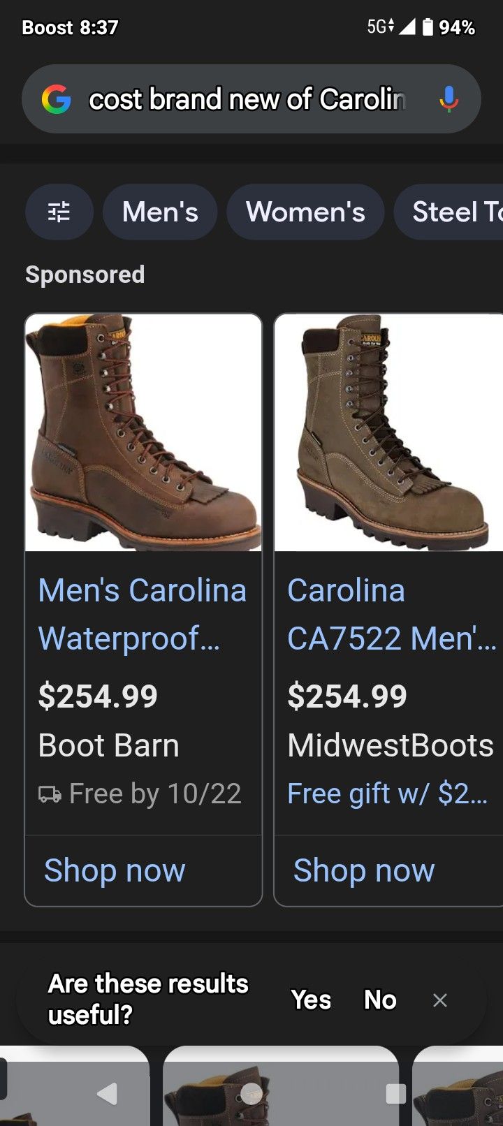 Carolina work Boots