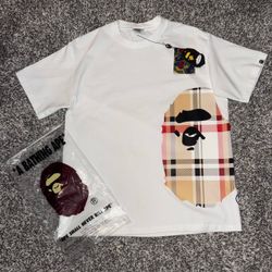 Burberry bape shirt size large
