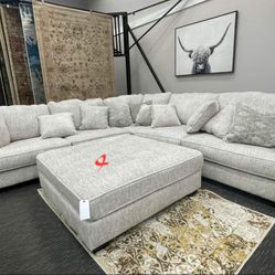 Brand New/ Gray Oversized Sectional,seccional, Couch// Delivery Available 