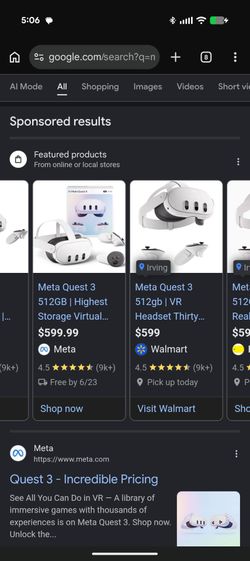 Meta quest 3 512 GB model