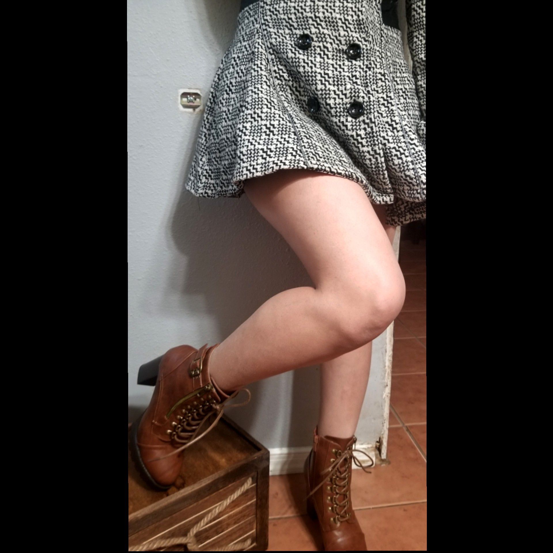 Motorcycle brown combat boots
