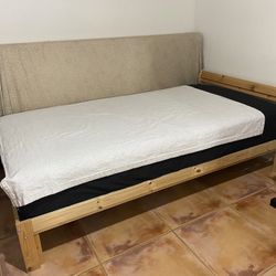 Twin Bed Frame + Mattress 