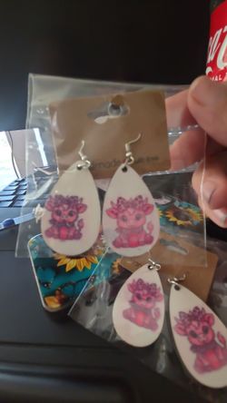 Handmade Dragon Teardrop Dangle Earrings