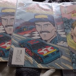 Racing NASCAR Adventures Lot Of 3.  #1 Two #4 Allison & Lorenzen Comics,  Cash Porch Pickup Redmond 