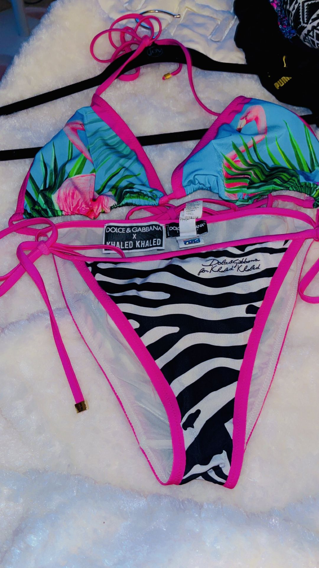 Dolce && Gabbana x Khaled Khaled flamingo 2 piece & cover up (Limited Edition)