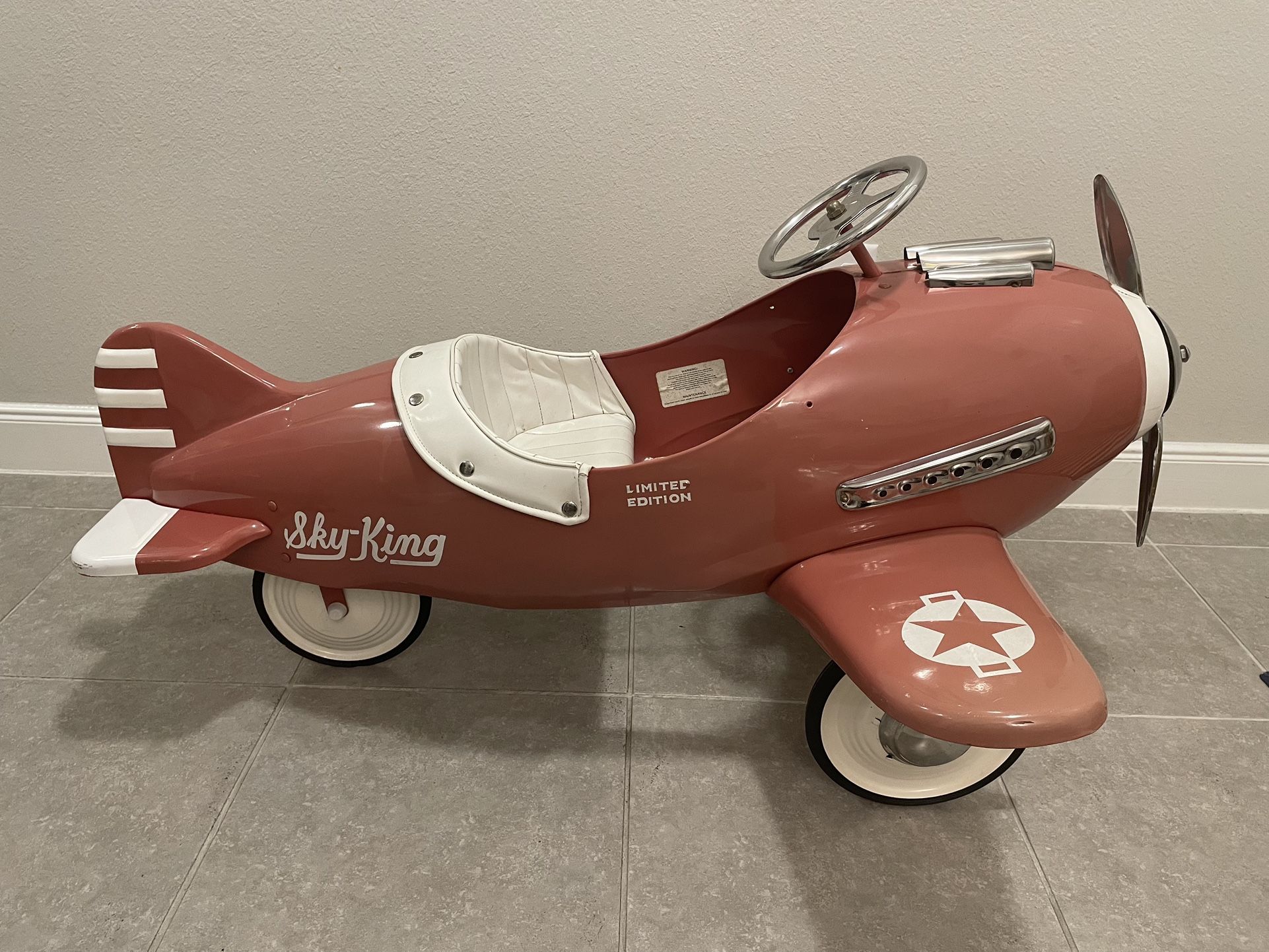 Vintage Air Knight Sky King Pedal Airplane Limited Edition for