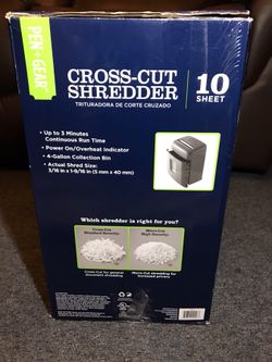 Pen + Gear 10-Sheet Cross-Cut Paper Shredder 