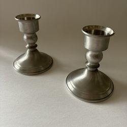 Web Pewter Weighted Candlestick Holders 