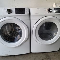 Samsung Front Load Washer and Stackable Gas Dryer Set