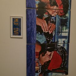 Cheech and Chong signed license plate +art