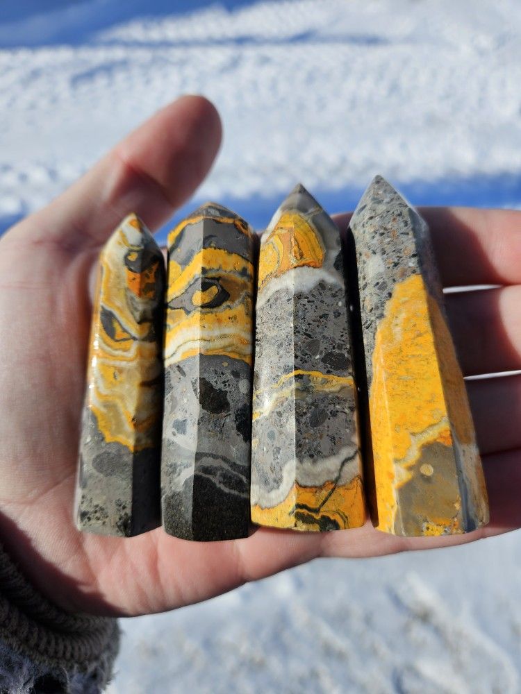 Bumblebee Jasper Crystal Tower