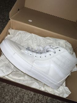 High Top All White Vans