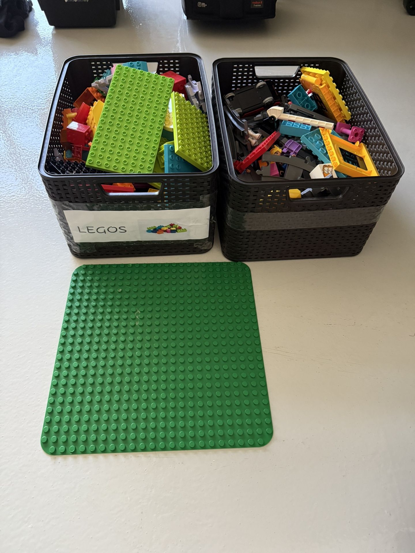 2 large crates of Duplo Legos