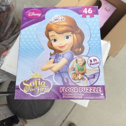 Disney Sofia the First 46-Piece Floor Puzzle – 3 Feet Tall – New