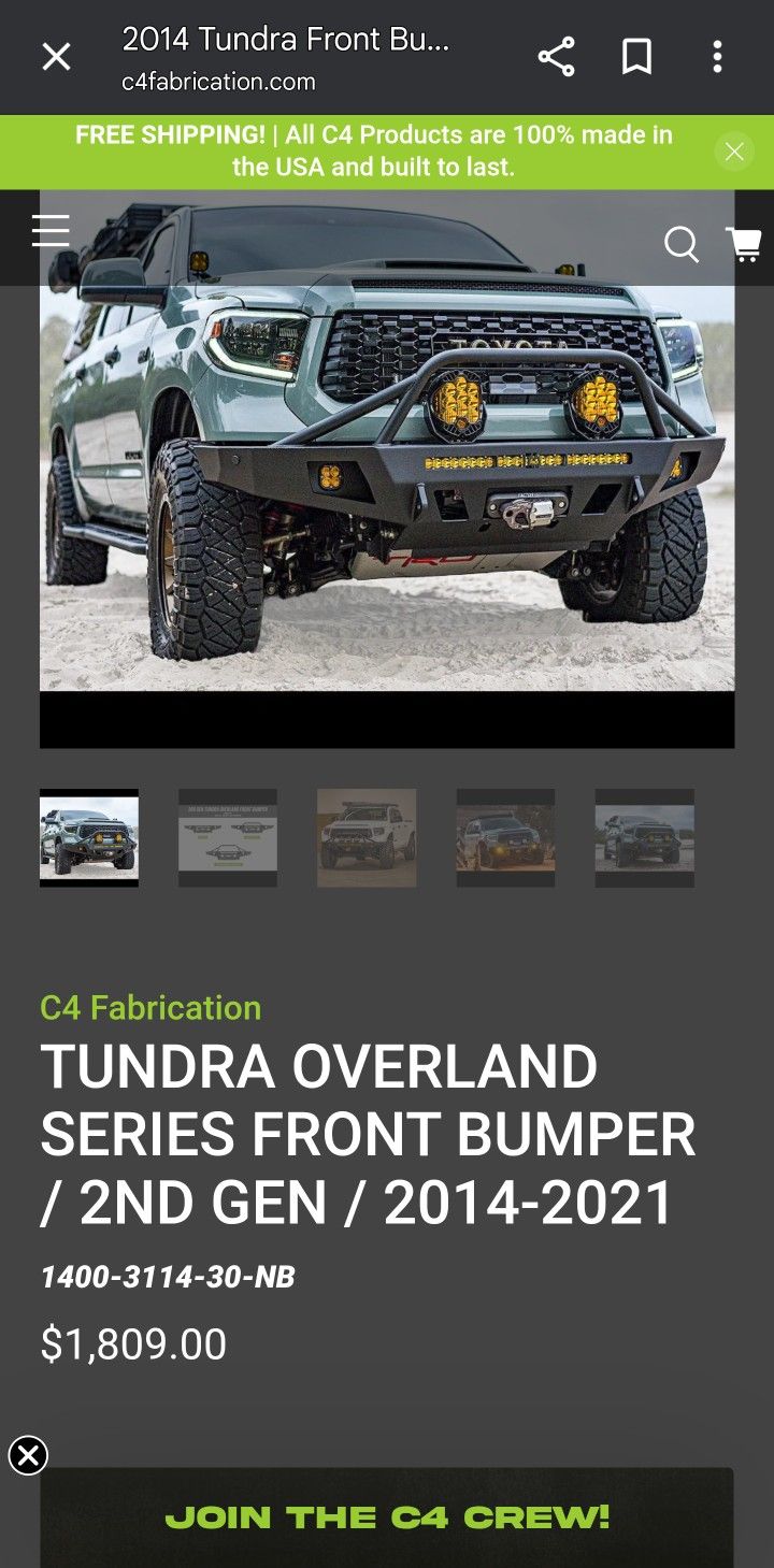 Tundra Custom Front Bumper.