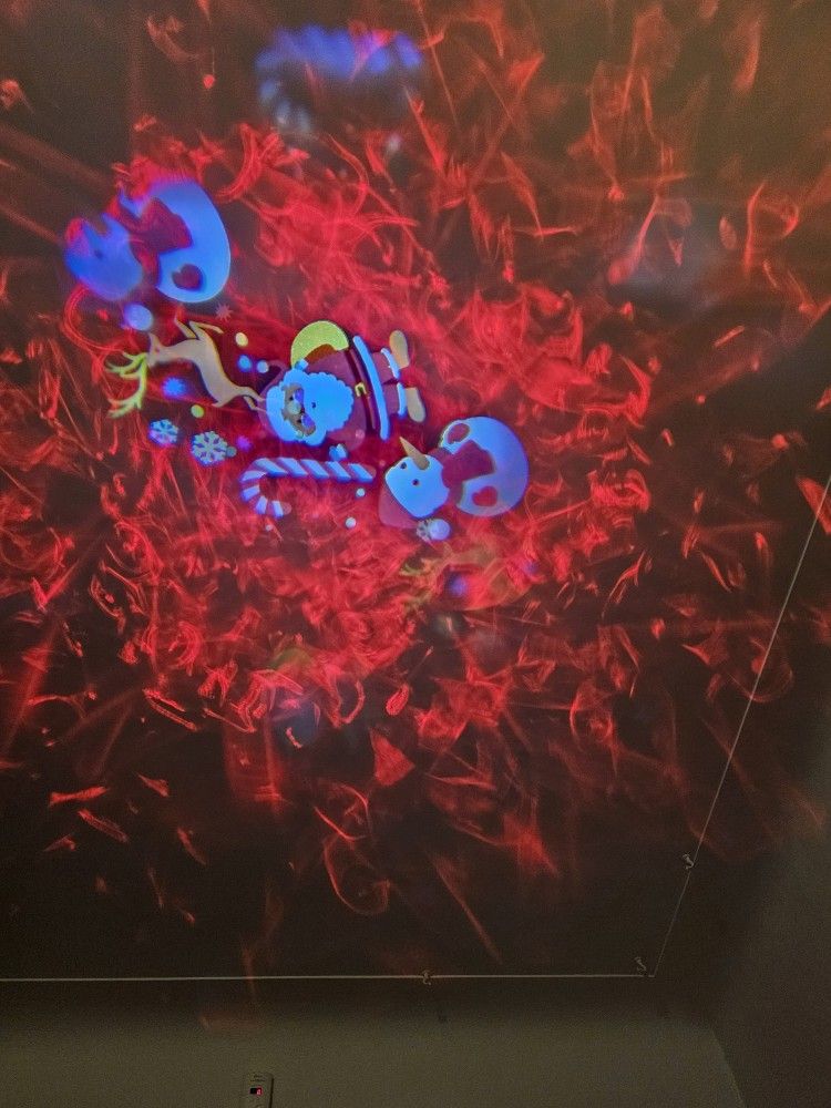 Projector Lights Outdoor, 2025 Upgraded Projectors with 19 HD Replaceable Slides For Any Ocassions(Ocean Wave & Patterns), Weatherproof Halloween Chri