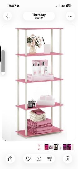 5 tier pink Shelf