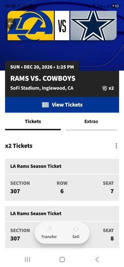 LA RAMS VS DALLAS COWBOYS 12-20-26