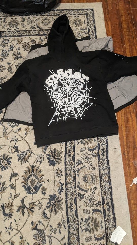 Og Black Sp5der Hoodie For Sale