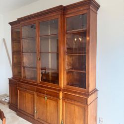 Mahogany China Display Cabinet with Glass Doors – 7’11” Tall