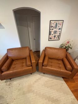 Vegan Leather Armchairs