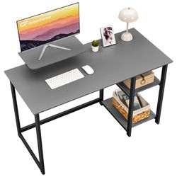 GreenForest Computer Desk with Monitor Stand,39 inch Home Office Desk with Reversible Storage Shelves,Modern Small Writing Desk Study Table,Work Form 