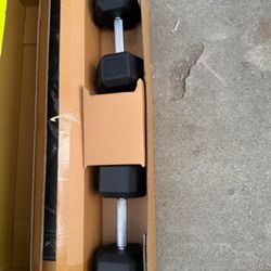 Marcy 50lb Rubber Hex Dumbbell |