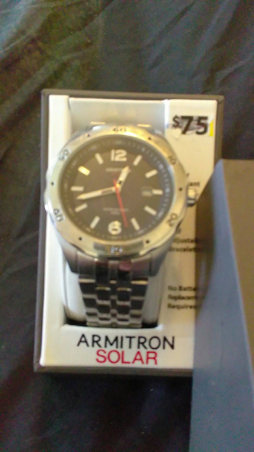 Armitron solar powered watch numbers glow in the dark